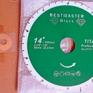 Индустриален диамантен диск TITAN BESTMASTER 350 мм (Серия TITAN Карбид)
