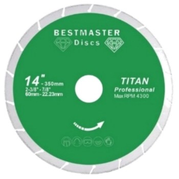 Индустриален диамантен диск TITAN BESTMASTER 350 мм (Серия TITAN Карбид)