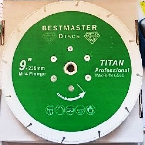 Неразрушим диамантен диск TITAN BESTMASTER 230 мм (Серия TITAN Карбид)